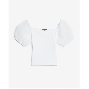 EXPRESS Organza Puff Sleeve Top